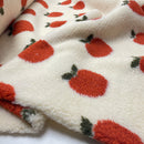 Teddy Stoff Jackenstoff Äpfel