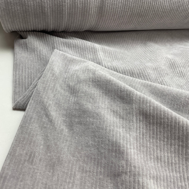 Swafing Juna Sweat Cord Stoff mit Elasthan silbergrau