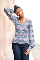 Swafing Modal Jersey Stoff by Bienvenido Colorido petrol