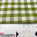 Poppy Checks Baumwolle Stoff kariert grün