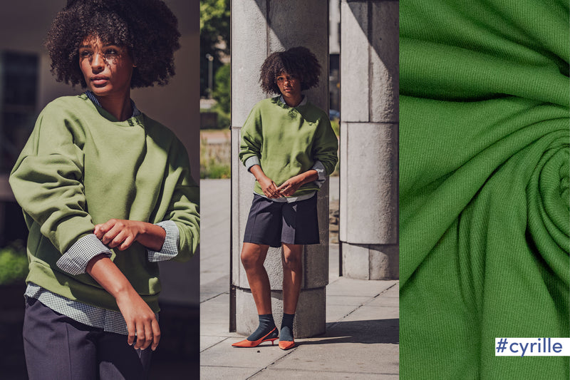Fibre Mood Heavy Sweat Stoff uni grün