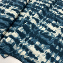 Viskose Stoff Webware Batik Muster blau