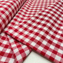 Poppy Checks Baumwolle Stoff kariert rot