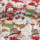 Swafing Holly French Terry Sweat Stoff Weihnachten weiß