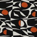 Leinen Viskose Stoff Muster schwarz braun