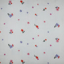 Musselin Stoff Double Gauze Stickerei Blumen uni weiß