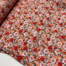 Baumwolle Stoff Webware Streublumen Blumen orange rot