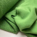 Teddy Boucle Stoff Jackenstoff mit Fleeceabseite grün
