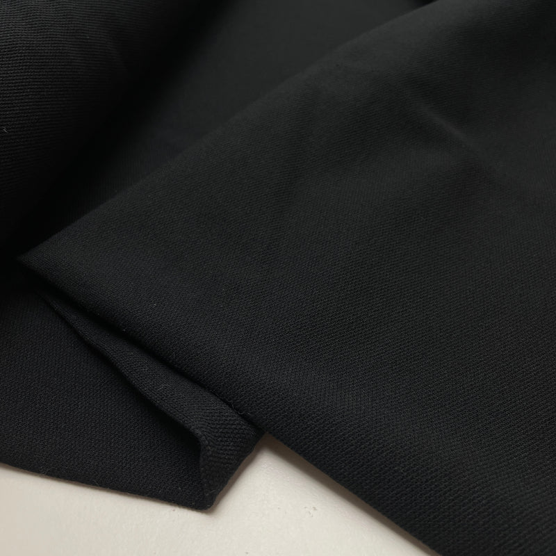 Punto Milano Jersey Stoff mit Struktur uni schwarz