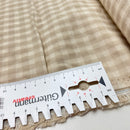 Seersucker Karo Stoff Webware kariert beige