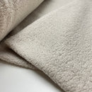 Teddy Boucle Stoff Jackenstoff mit Fleeceabseite greige
