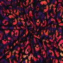 Viskose Stoff Webware Digital Leo Animal Print bunt