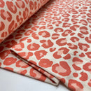 Poppy angerauter Soft Sweat Stoff Leo Muster orange