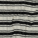 Strick Jacquard Stoff Streifen schwarz