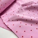 Jersey Stoff Herzen Herz Muster rosa