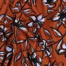 Punta di Roma Jersey Stoff Blumen braun