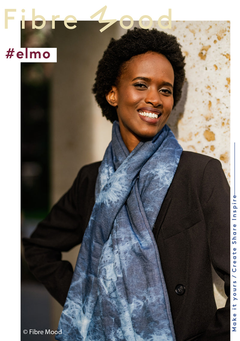 Fibre Mood Jacken Stepp Stoff Batik blau