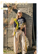 Fibre Mood Jeans Baumwolle Webware Stoff beige gelb