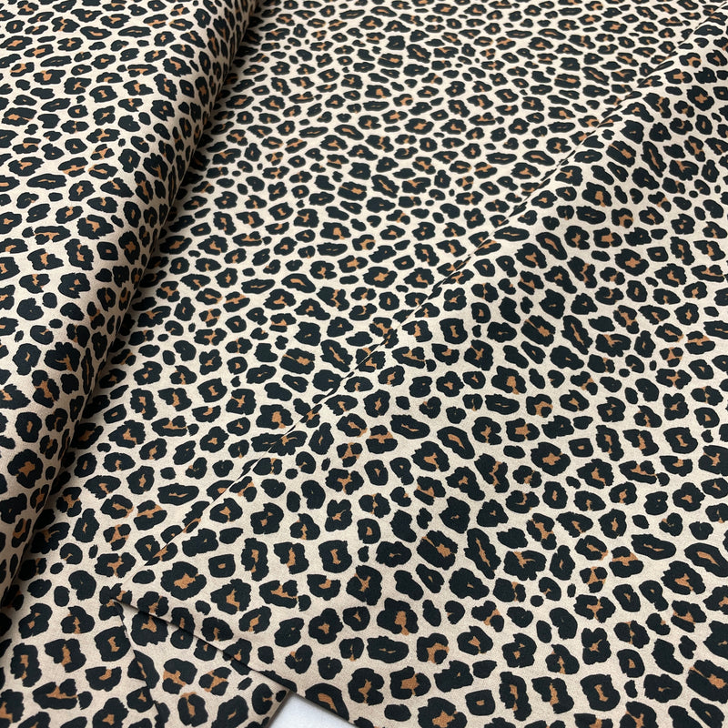 Baumwolle Stoff Leo Muster Swafing Tim beige