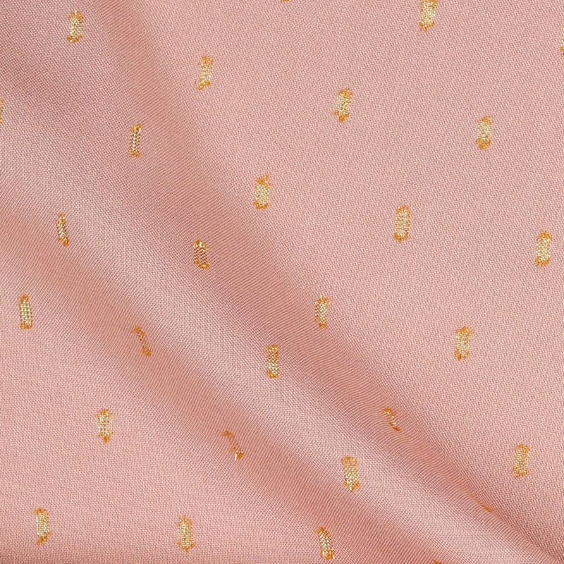 Viskose Stoff Lurex gold rosa