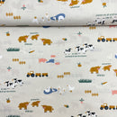 Poppy Farm Baumwolle Stoff Bauernhof beige