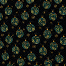 Swafing Holly French Terry Sweat Stoff Weihnachten schwarz blau