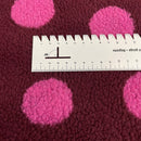 Teddy Jacquard Plüsch Stoff Jackenstoff Dots Punkte bordeaux