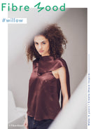 Fibre Mood Webware Acatate Stoff schimmernd braun