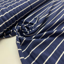 Jersey Stoff Streifen Swafing Isa blau