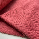 Kurzfloorfrottee Jacquard Stoff Ausbrenner rosenholz