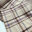 Wollstoff Stoff Mantelstoff kariert beige