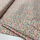 Baumwolle Stoff Webware Streublumen Blumen rosa weiß