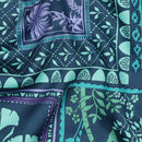 Cotton Satin Baumwolle Muster grün