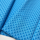 Baumwolle Stoff Webware Muster Blätter blau
