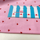 Jersey Stoff Herzen Herz Muster rosa