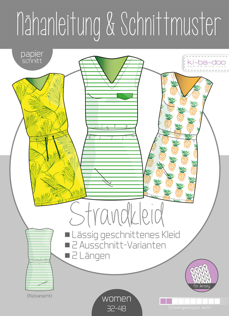 Papierschnittmuster Kibadoo Strandkleid Kleid