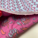 Jacken Doubleface Musselin Stepp Stoff Stepper rosa blau