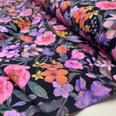 Swafing Elias Jersey Stoff Blumen schwarz
