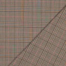 Tartan Check Bekleidungsstoff Stoff kariert beige rosa