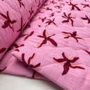 Jacken Doubleface Musselin Stepp Stoff Stepper rosa