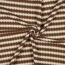 Strick Jacquard Stoff Streifen braun