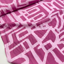 Viskose Stoff Webware Muster rosa