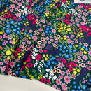 Swafing Malibou French Terry Sweat Stoff Blumen grün