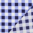 Poppy Design Beschichtete Baumwolle Stoff blau kariert