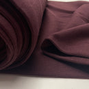 Fibre Mood Bündchen Stoff uni rot braun