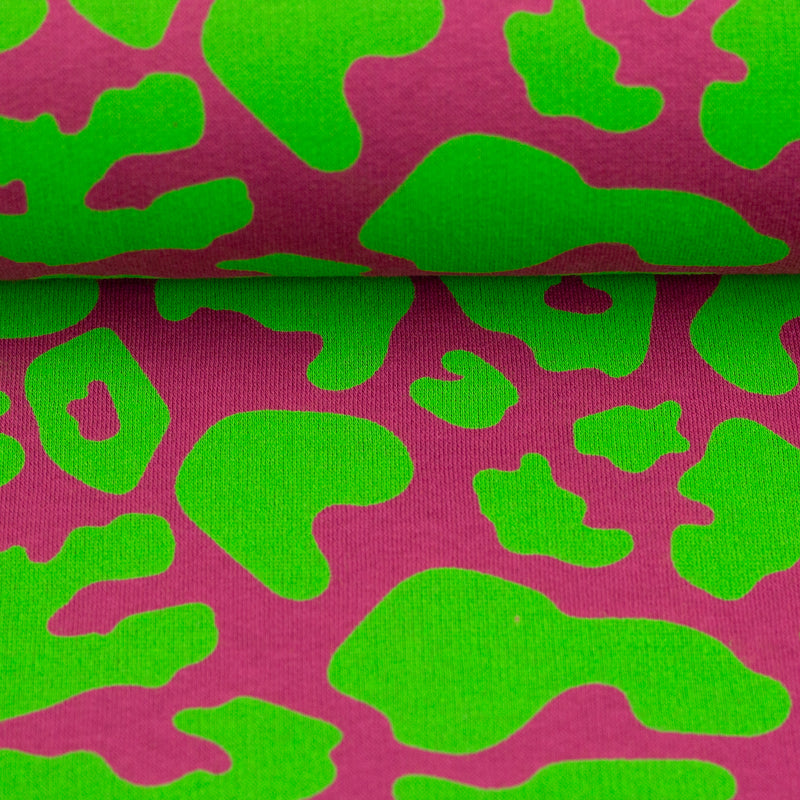 Swafing Leo Heavy Sweat Stoff Animal print pink