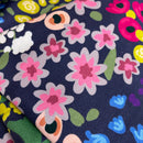 Swafing Malibou French Terry Sweat Stoff Blumen lila