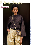 Fibre Mood leichte Baumwolle Stoff mit Stickerei schwarz