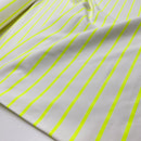 French Terry Sweat  Stoff Streifen neon gelb weiß