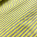 Jersey Stoff Streifen gelb grau